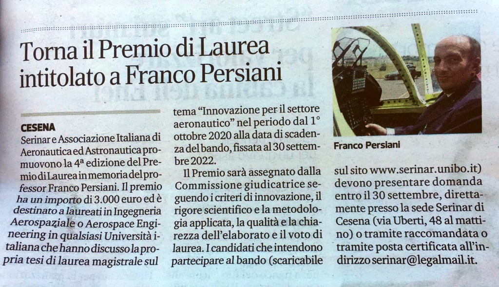 premio di laurea Franco Persiani